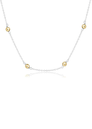 Simplicity Chain Mixed Metal Necklace - Classic Gold 4mm by enewton