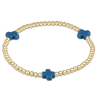 Signature Cross Cobalt 3mm Bracelet enewton