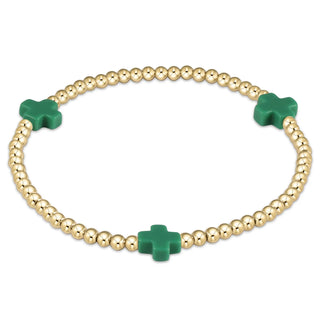 Signature Cross Emerald 3mm Bracelet enewton