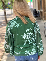 Emy Emerald Floral Top