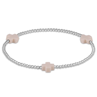 Signature Cross 2mm Sterling Bracelet - Onyx
