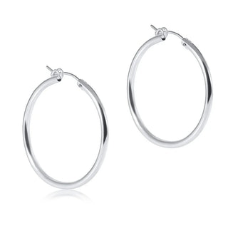 Smooth Classic 1.25" 2mm Sterling Hoop enewton