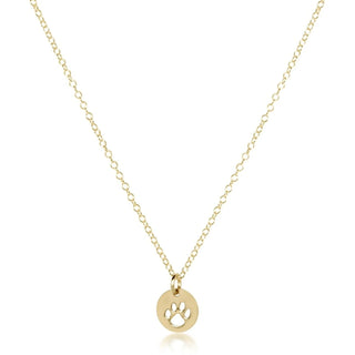 Small Paw Print 16" Gold Necklace enewton