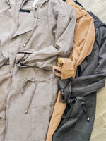 Sueded Cinch Waist Jacket