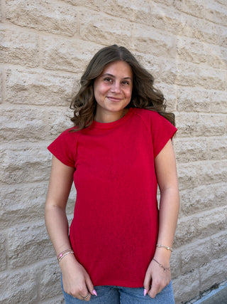 Short Sleeve Essential Tee Red