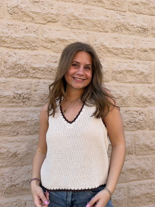 Yessina Whipstitch Tank Linen by Z Suppy