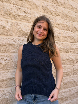 Teagon Sleeveless Sweater by Sadie & Sage