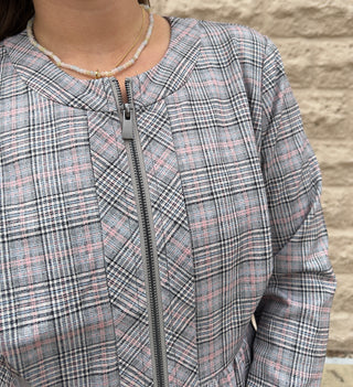 Zip Front Peplum Jacket by Liverpool