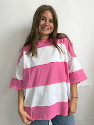 Color Block Top Pink