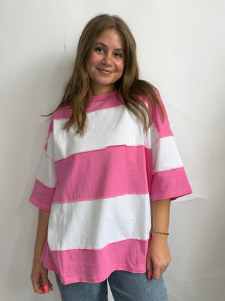 Color Block Top Pink