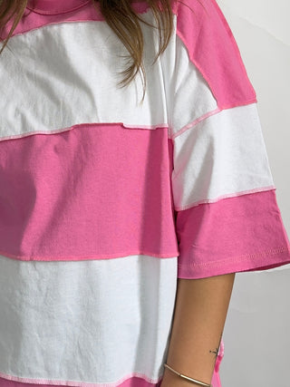 Color Block Top Pink