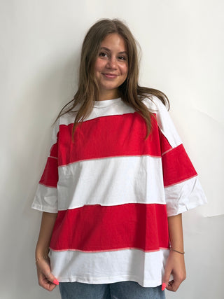 Color Block Top Red