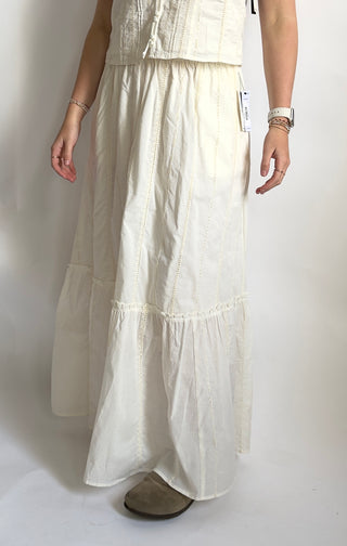 Tiered Woven Pull-on Maxi Skirt by Liverpool