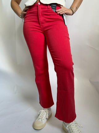 Hannah Cropped Flare Cherry Rose by Liverpool