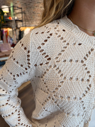 Rosalyn Sweater Cardigan Crystal