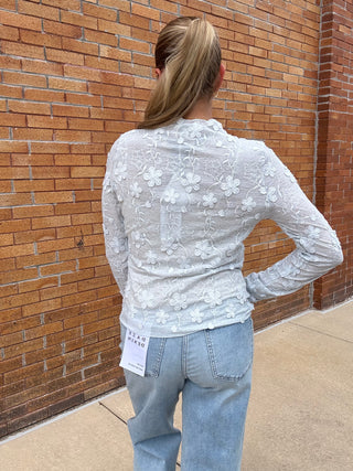 Betty Blue Floral Mesh Top