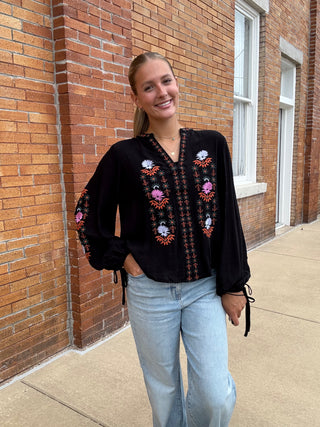 Vintage Embroidered Bohemian Top