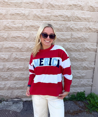 America Rugby Striped Sweatshirt