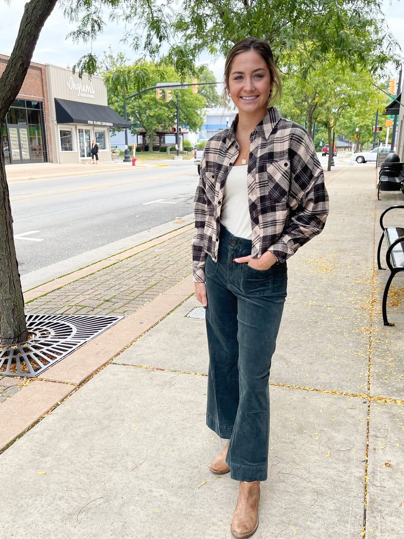 Xandra Cropped Flannel by Dear John