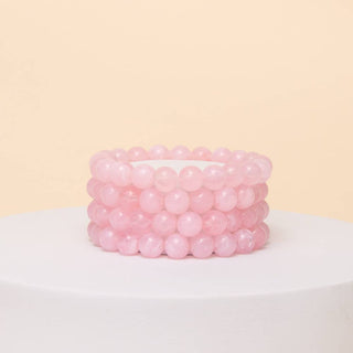 4 PC Marbled Pearl Bead Stretch Bracelet Set
