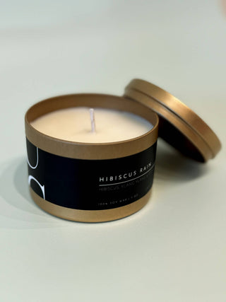 Matte Gold Travel Tin Soy Candle