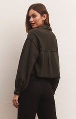 Abbott Cropped Jacket Raven Green
