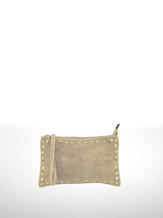 Uniles suede leather handbag