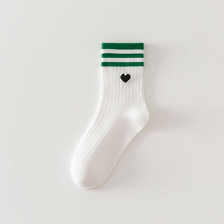 Heart Love Striped Socks