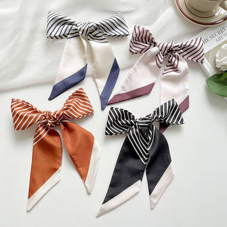 Striped Skinny Scarf Hair Tie Bag Ribbon WrapStrip_CWASC1979