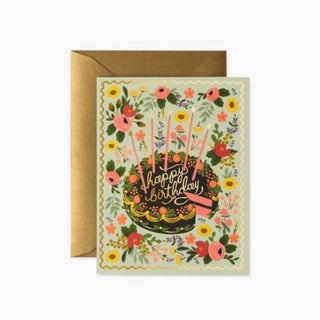 Floral Birthday Cake Card by Rifle