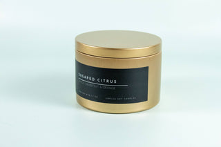 Matte Gold Travel Tin Soy Candle