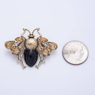 Vintage Gold 49mm x 38mm Insect Animal Pin Brooch | BH-030