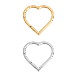 18K Gold PVD Stainless Steel Medium Heart Carabiner