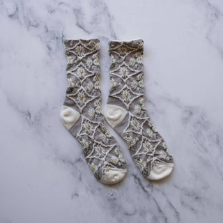Women's Antique Floral Casual Socks