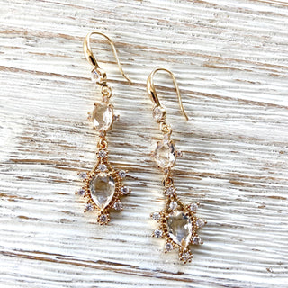 Vintage modern crystal earrings 