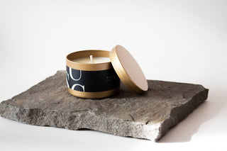 Matte Gold Travel Tin Soy Candle