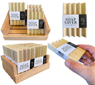 12 ct. wood soap savers retail store shelf-ready w/ display