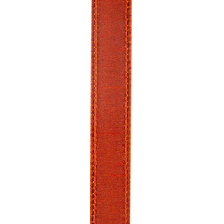 Dupioni Supreme Wired Edge Ribbon, Rust, 7/8 In, 10 Yards