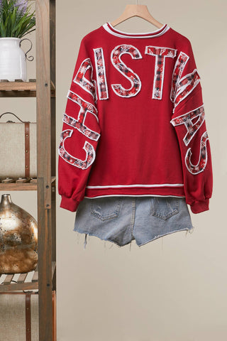 Christmas Back Lettering Sweatshirt