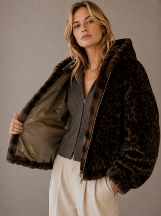Oyster Bay Jacket — Hooded Faux Fur Zip Jacket