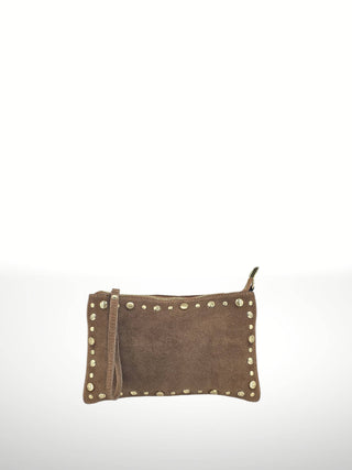 Uniles suede leather handbag