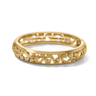 Contempo Gold Hinged Bangle by Brighton
