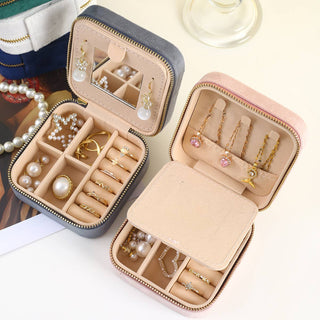 Portable Travel Box Case Velvet Jewelry Organizer