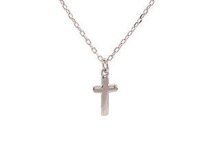 "CROSS CLASSIC" Small CZ Necklace: SILVER