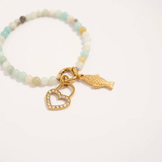 18K Gold PVD Stainless Steel Fish Charm