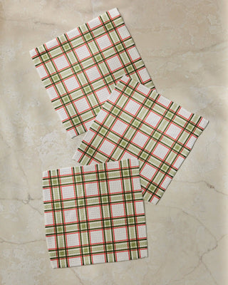 Stocking Plaid Dishcloth Set - Holiday 2026