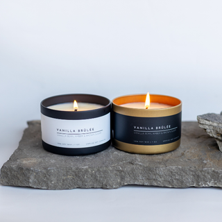 Matte Gold Travel Tin Soy Candle