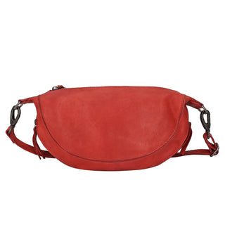 Crosby Handcrafted Leather Sling/Crossbody Bags: Red