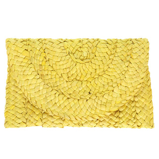 Straw Woven Raffia Clutch Handbag