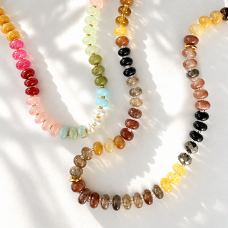 Color Garden Beaded Necklace – Natural Stone Beads Mix